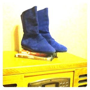 Blue Suade Boots