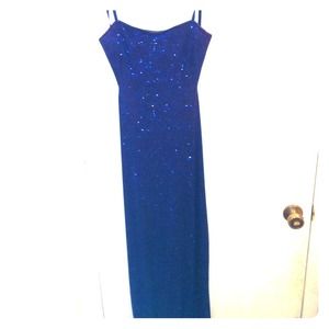 Blue sparkly formal dress sz M