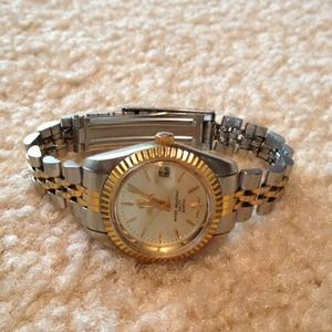 Elgin two tone (gold and silver) watch