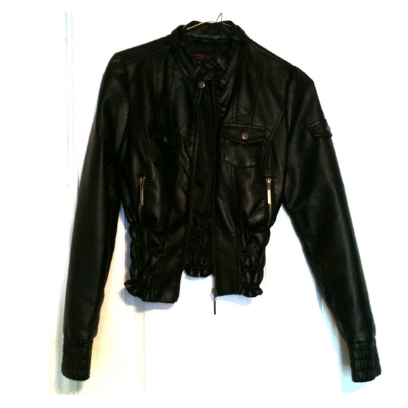 Black Faux Leather jacket - Picture 1 of 4