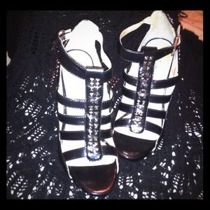 Reserved..... Black studded heels
