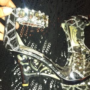 Bling statement heels