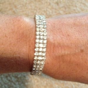 Monet rhinestone stretchy bracelet