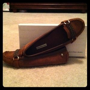 Suede/soft tumbled calf loafers
