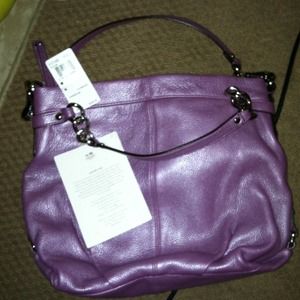 Purple Coach leather purse