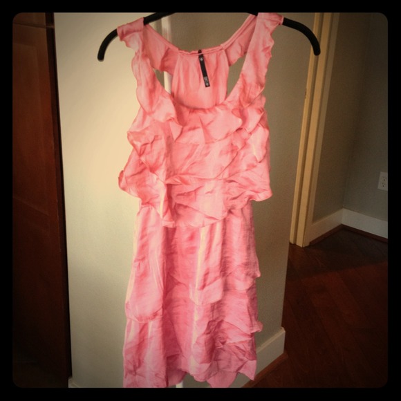 Pink silk dress