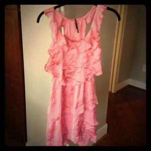Pink silk dress