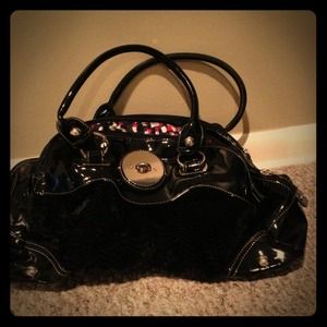 Reduced - Large black handbag, patent leather