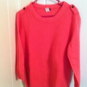 SOLD! J Crew deep coral sweater size L