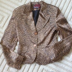 Silk leopard print jacket