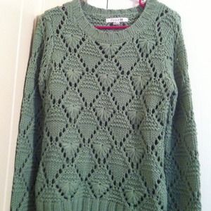 SOLD! Forever 21 green sweater size L REDUCED! :)