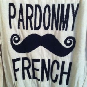 SOLD! Pardon My French Forever 21 Sweater M