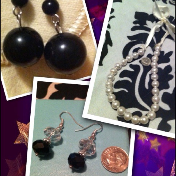 ❤️️bogo❤️️3 item jewelry bundle 2 earrings 1 pearl