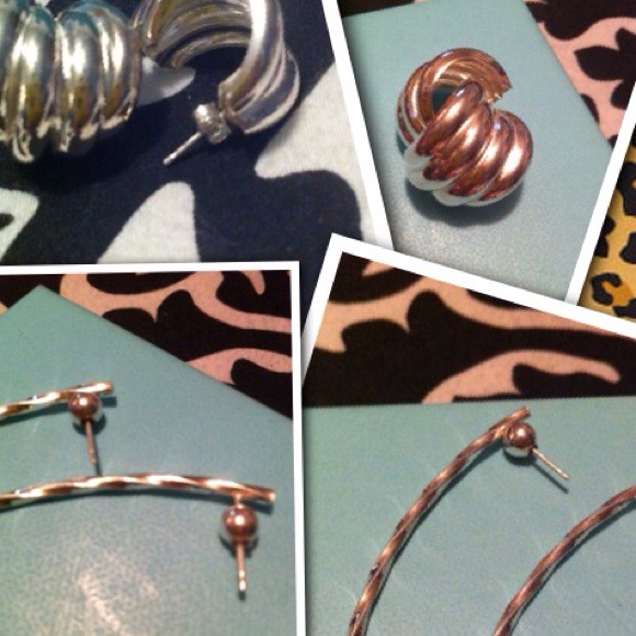 ❤️️bogo❤️️ 2 pair of silver earrings bundle set