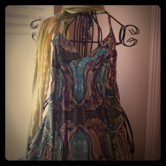 Multi- colored halter