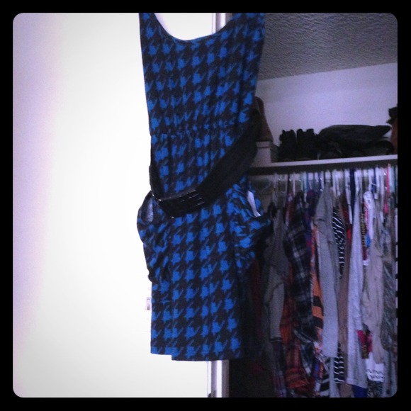 Dress with black belt