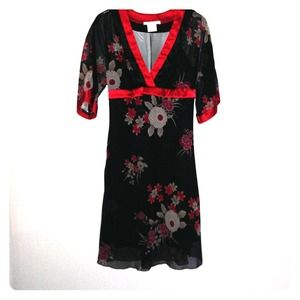 🚫SOLD🚫 Black, Red, and Tan La Belle Dress