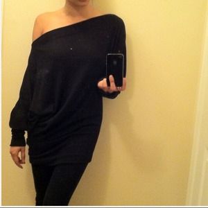 Off the shoulder over sized sweater