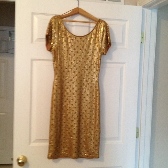 Beautiful Gold Cocktail Dress! - Picture 1 of 4