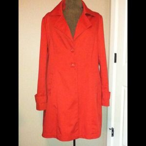 **REDUCED** Long orange trench coat