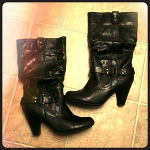 🌟REDUCED! Black Faux Leather Boots