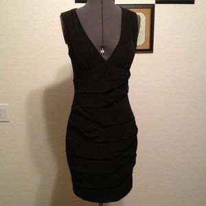 Classy black knit dress