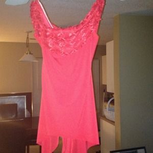 Strapless Ruffled Sequin Top