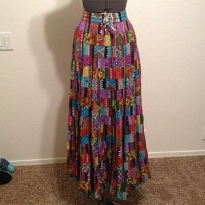 Multi colored long skirt