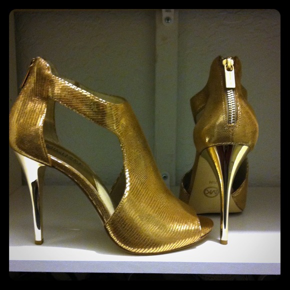 MICHAEL Michael Kors Gold Heels
