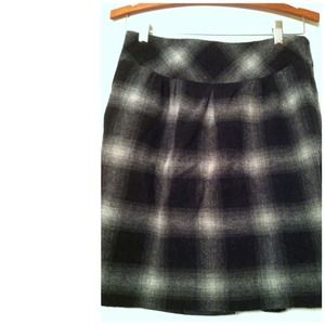 Ann Taylor Loft Wool Checked Skirt