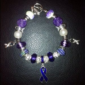 Pancreatic Cancer Awareness Euro Charm Bracelet