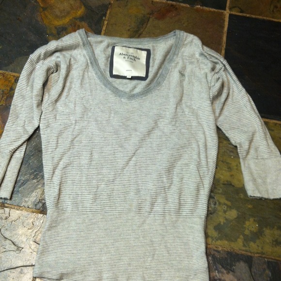 Gray striped sweater