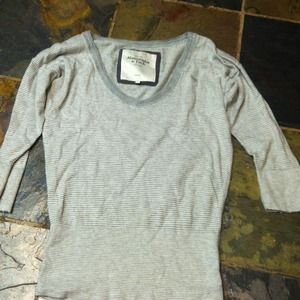 Gray striped sweater