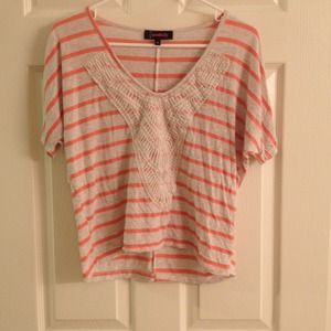 Orange and tan crop top!!!