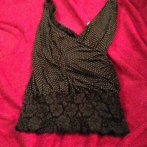 Polka Dot top with lace