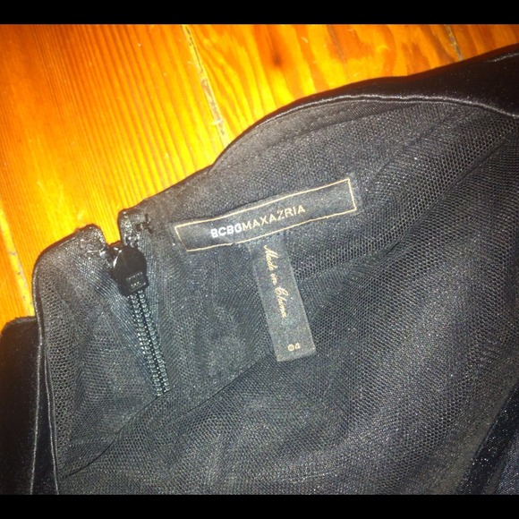 BCBG MAXAZRIA Satin Halter Black Dress Size 4 - Picture 4 of 4