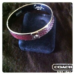 Authentic Coach 1/2" bangle & 3 Coach Bangles.