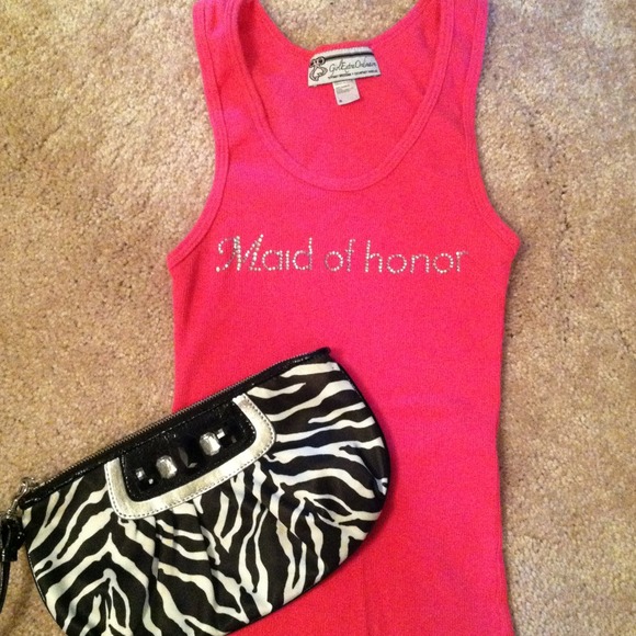 Pink maid of honor tank top