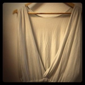 V neck cinch waist top