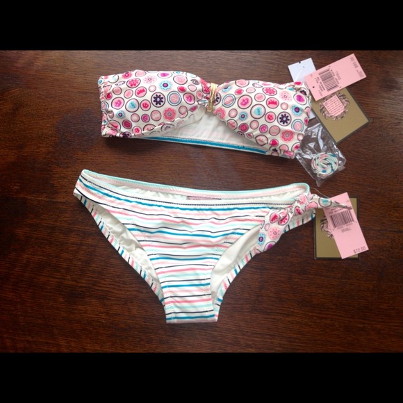 Juicy couture bandeau swimsuit bathing suit bikini