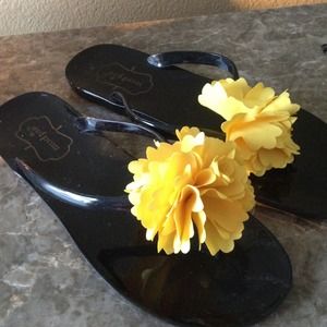 Black flip flops