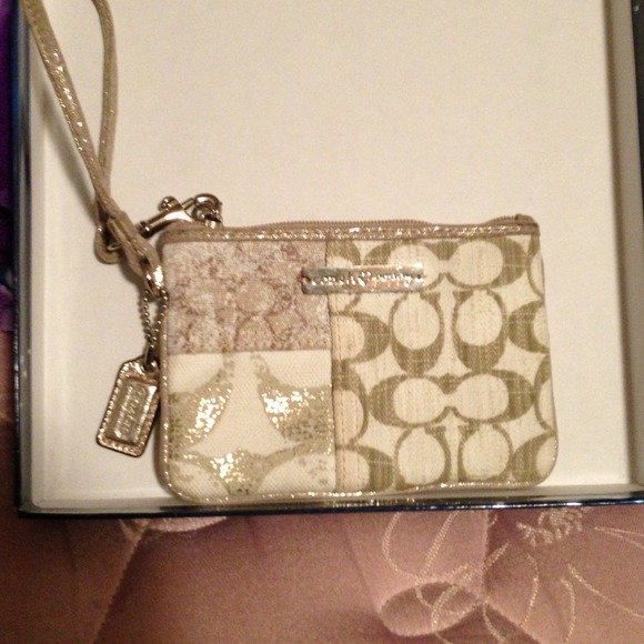 Coach Clutches & Wallets - silver poppy small wrist wallet