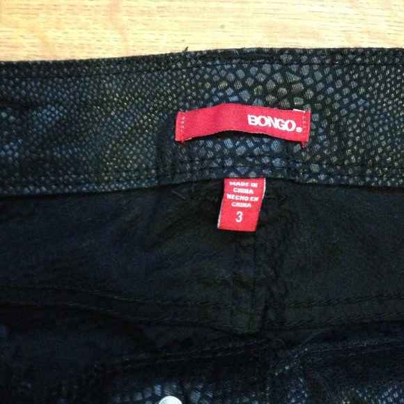 Bongo pleather jeans size 3 - Picture 2 of 3