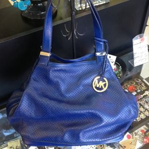 Cobalt blue MK LEATHER BAG