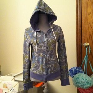 Paisley hooded sweatshirt