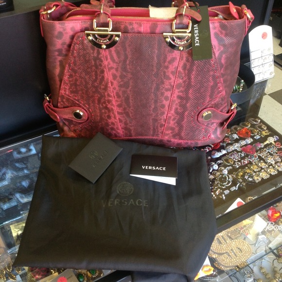 SNAKESKIN VERSACE TOTE ! Reduced - Picture 1 of 4