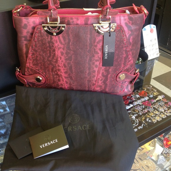 SNAKESKIN VERSACE TOTE ! Reduced - Picture 4 of 4