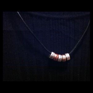 Faith Love Hope rope necklace.