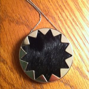 House of Harlow 1960 Calf Hair Sunburst Necklace