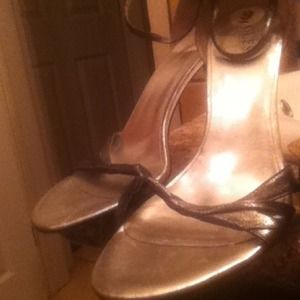 Guess silver stilettos